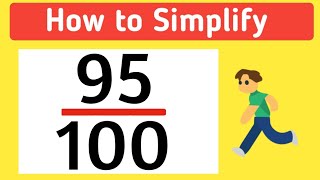 How to Simplify the Fraction 95/100 || 95/100 Simplified