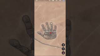 I Found Giant Handprint on Google Maps! 🌎✋ #shorts #googleearth #googlemaps