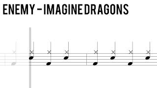 How to Play Enemy - Imagine Dragons - BEGINNER 🥁 (OLD)