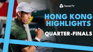 Nishikori vs Norrie, Musetti, Fils \u0026 Marozsan Feature | Hong Kong Quarter-Finals Highlights