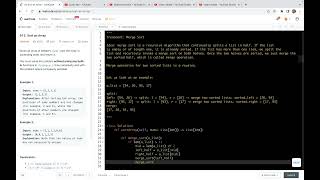 leetcode 912. Sort an Array - merge sort from scratch