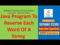 28 - Java Program to reverse each word in a string.