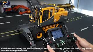 How to operate LESU 1/14 RC Metal Hydraulic Wheeled Excavator Aoue ET30H, Check radio settings.