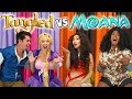 TRY NOT TO SING ALONG MOANA VS TANGLED MOVIE SONGS. (Totally TV Parody Characters)