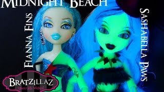 Bratzillaz Midnight Beach Fianna Fins \u0026 Sashabella Paws dolls! (Spring 2013 Review)