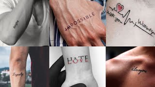 Small Text Tattoos Ideas For Men | Simple Text Tattoos Ideas For Men 2020