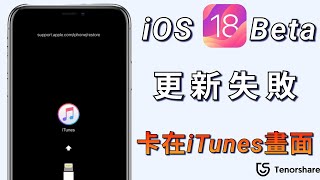 2024【iphone 卡 在 連接 itunes 的 畫面】ios 18 beta 更新 失敗！ 一秒超快退出 ！支援 iOS 18 ！