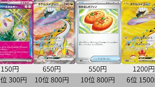 【ポケカ】タケルライコ高騰！ライコポン大流行！最新相場ランキング ワイルドフォース＆サイバージャッジSR以上全種＋α 【Pokémon cards】Temporal Forces price.