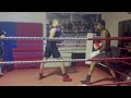 sparring with former pro