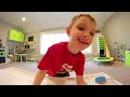 father son mini ping pong trick shots