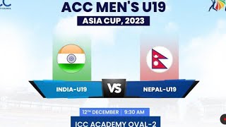 India Vs Nepal | ACC Man's U19  Asia Cup 2023 | Highlights | First inning| Raj Limbani smash Nepal|