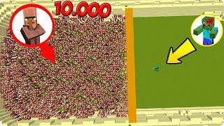 10000 ЖИТЕЛЕЙ ПРОТИВ 1 ЗОМБИ В МАЙНКРАФТ СРАЖЕНИЕ 100% ТРОЛЛИНГ ЛОВУШКА В MINECRAFT АРЕНА