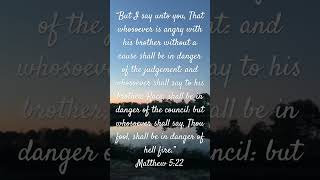 Matthew 5:22 #shorts #bibleverse #foryou