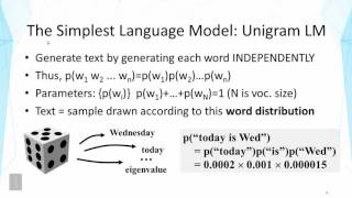 Lecture 17 — Probabilistic Topic Models Overview of Statistical Language Models - Part 1 | UIUC