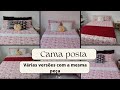 CAMA POSTA FÁCIL COM A MESMA PEÇA+ ENSINEI A FAZER ALMOFADA NÓ