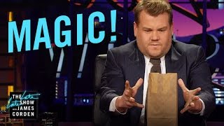 James Corden Performs a Magic Trick