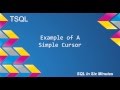 TSQL: Cursors (Example of a Simple Cursor)