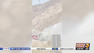 Garbage truck catches on fire in La Quinta cove