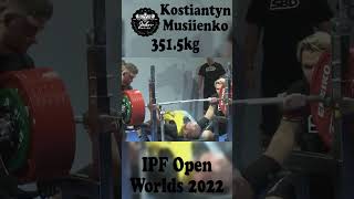 Kostiantyn Musiienko - 1st Place 1064kg*WR* Total - 93kg Class 2022 IPF World Open Championship