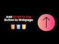 Scroll to top button - back to top Using Only HTML & CSS || Sticky Button ||  No Javascript