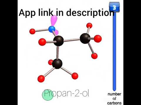 Propane-2-ol | 3D structure | organic chemistry | alcohols | ball and stick model