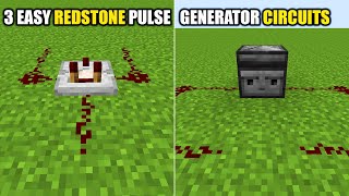 3 easy redstone pulse generator circuits you should know | Minecraft