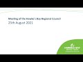 Meeting of the Hawkes Bay Regional Council - 25th August 2021