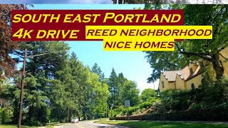 Southeast Portland, Oregon | 4k Drive | Reed Neighborhood Edition