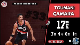 TOUMANI CAMARA FILLS THE STAT SHEET: 17 PTS, 7 REB, 4 AST 🏀 \u0026 LAST GAME vs SAC HIGHLIGHTS POR