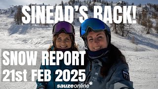 Sauze d'Oulx snow report 21st Feb 2025