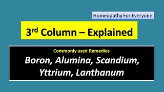 Boron, Alumina, Scandium, Yttrium \u0026 Lanthanum Explained | Learn Periodic Table 3rd Column