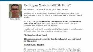 Msstdfmt.dll Error Fix - Msstdfmtdll.com