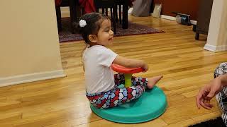 19 months old enjoying Playskool Play Favorites Sit'n Spin