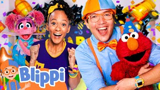 Elmo and Blippi's Garbage Truck Birthday Song! @SesameStreet Videos for Kids