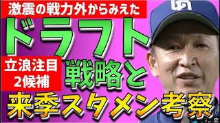 【速報】戦力外＆立浪視察➡ドラフト戦略＆来季スタメン考察【中日ドラゴンズ】2022ドラフト候補