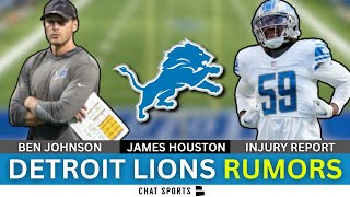Detroit Lions Rumors: Aaron Glenn Head Coaching Interviews, James Houston Activated, Injury Report
