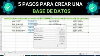 5 Pasos SENCILLOS  para Hacer una BASE DE DATOS en EXCEL