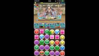 【パズドラ】第34回チャレンジダンジョンLv10 超究極サラスバティ ソロ ノーコン