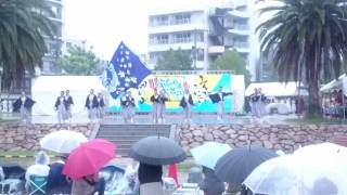 よさこい踊り隊　翔　ふくのやまよさこい2016※大雨画像乱れあり