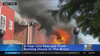 9-year-old rescued from burning house