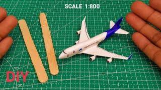 How to make BOEING 747 Garuda Indonesia airplane | Ice Cream Sticks