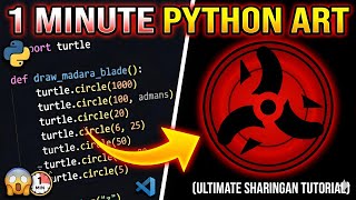 How to Draw the Ultimate Sharingan in Python Turtle! 🔥 (Full Tutorial) #PythonTurtle #MadaraUchiha