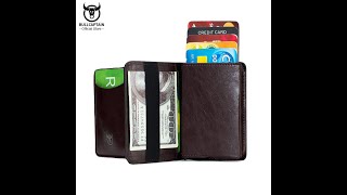 Bullcaptain Aluminum Automatic Pop Up Credit Card RFID Blocking Wallets