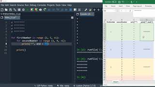 Python 11: Nested for loops to print a square shape using asterisks (*) and print on the same line