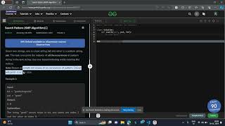 Search Pattern (KMP-Algorithm) | geeks for geeks contest solution python