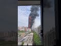 china skyscraper engulfed in massive flames architecture construction architect build viral