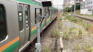 E231系上野東京ライン￼宇都宮線直通普通小金井￼行き川崎駅発車