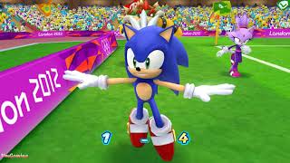 Mario and Sonic at the London 2012 Olympic Games #Football- Team Blaze vs Metal Sonic  and Tails