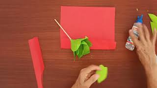 Manualidades caseras - flores de papel verdes