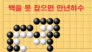 바둑 묘수 사활 - 백을 못 잡으면 만년하수 입니다